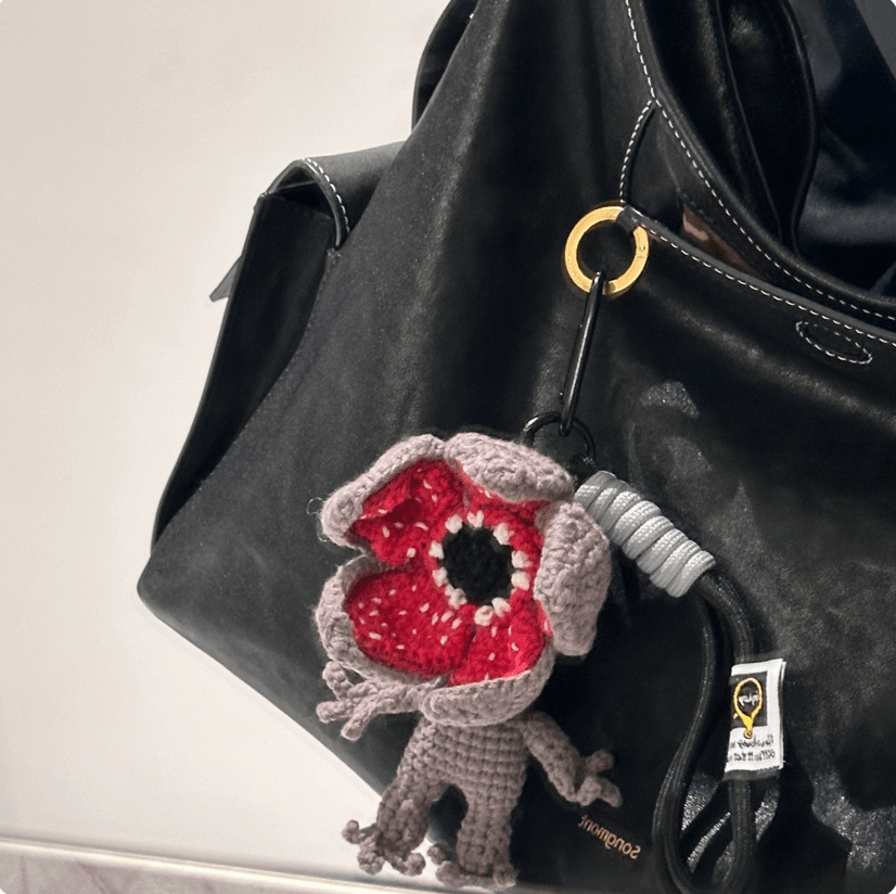 Stranger Things Handmade Crochet Doll Keychain - Essentia