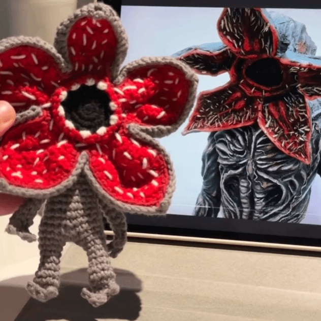 Stranger Things Handmade Crochet Doll Keychain - Essentia