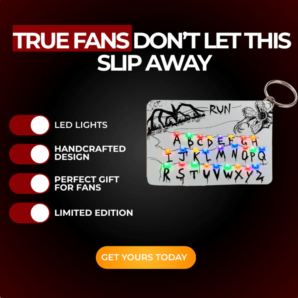 Stranger Things Letter Lamp Keychain - Essentia